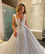 Elegant Unique Spaghetti Straps A-line Sparkly Wedding Dresses Online, WDY0243