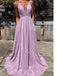 Sexy V-neck Sleeveless A-line Prom Dresses,PDS0936