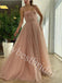 Elegant Strapless Sleeveless A-line Long Prom Dress,PDS1056