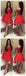 Off Shoulder Short Sleeves Red Short Cheap Homecoming Dresses Online, BDY0278