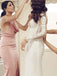 Sexy Pink Mermaid Side Slit Long Bridesmaid Dresses Online, WGY0331