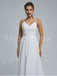Elegant Spaghetti straps V-neck A-line Lace applique Wedding Dresses, WDY0268