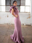 Charming One-shoulder Mermaid Lovely Long Prom Dresses, PDS0255