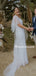 Romantic V-neck Tulle V-back Mermaid Simple Wedding Dresses.WDY0108