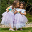 Lovely Tulle Sequin A-line Long Cheap Flower Girl Dresses, FGS0026