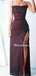 Simple Spaghetti Straps Side Slit Long Prom Dresses Online, PDS0252