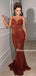 Spaghetti Strap Mermaid Sparkly Long Prom Dresses, PDS0179
