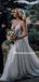 Popular V-ncek Open Back A-line Simple Wedding Dresses. WDS0100