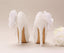Pointed Toe Lace Pearls Wedding Shoes With Handmade Flowers, SY0127