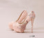 Handmade High Heels Round Toe Pearls Crystal Wedding Shoes, SY0112