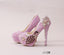 Handmade High Heels Round Toe Pearls Crystal Wedding Shoes, SY0112