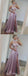 A-Line High Neck Satin Prom Dress with Appliques Split,Evening Party Dresses,PDY0243