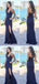 Spaghetti Straps Navy Blue Lace Prom Dresses,Cheap Prom Dresses,PDY0467
