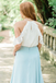 Two Piece Blue Chiffon Bridesmaid Dresses,Cheap Bridesmaid Dresses,WGY0383