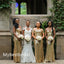 Mismatched Spaghetti straps Off-shoulder Elegant Simple Long Bridesmaid Dressess, BDS0268