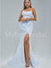 Sexy Square Spaghetti straps Side slit Mermaid Prom Dresses, PDS0507