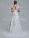 Elegant Cap sleeves V-neck A-line Lace applique Wedding Dresses, WDY0271