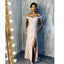 Simple Off-shoulder Mermaid Side Slit Long Bridesmaid Dresses, BDS0170