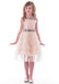 Unique Lace Blue Tea-length A-line Flower Girl Dresses With Beadings ,FGY0159