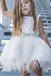 A-line White Satin Flower Girl Dresses,Cheap Flower Girl Dresses ,FGY0245