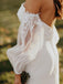 Stunning Straight Mermaid With Sleeve Lace Simple Wedding Dresses. WDS0095