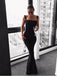 Sexy Sheath Straps Backless Black Satin Evening Dresses,Cheap Prom Dresses,PDY0563