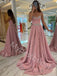 Elegant Spaghetti straps Sweetheart A-line Prom Dresses,PDS0773
