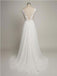 Backless See Through Cap Sleeve Lace Simple Cheap Beach Wedding Dresses, WDY0191