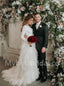 Elegant Long sleeves A-line tulle Wedding Dresses, WDY0278