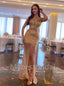 Sexy Sweetheart Sleeveless Side slit Mermaid Prom Dresses , PDS0351