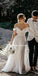 Off Shoulder Lace Appliqued Tulle A-line Long Cheap Wedding Dresses, WDS0061