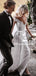 Newest Off-shoulder A-line Side Slit Simple Wedding Dresses. WDS0098