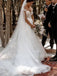 Elegant V-neck Off shoulder  A-line lace applique Wedding Dresses, WDY0281