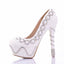 Fashion Handmade High Heels Round Toe Pearls Crystal Wedding Shoes, SY0104