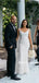 Simple Spaghetti Strap Mermaid Long Wedding Dresses With Train, WDS0079