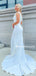 Newest One-shoulder Mermaid Sleeveless Long Wedding Dresses, WDS0071