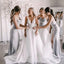 New Arrival Spaghetti Strap Mermaid Long Cheap Bridesmaid Dresses, BDS0137