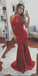 Mermaid Backless Side Split Red Evening Dresses,Cheap Prom Dresses,PDY0574