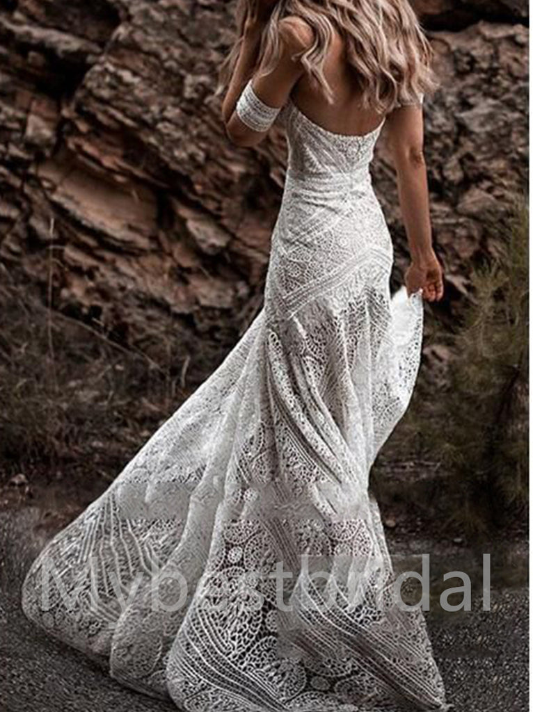 Sexy Sweetheart Off shoulder Mermaid Lace applique Wedding Dresses,WDY0330