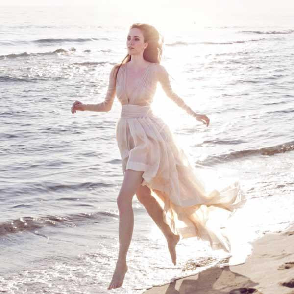 Deep V-neck Hi-low Chiffon Bridesmaid Dresses, Beach Wedding Guest Dresses, BG0340