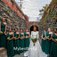 Mismatched One-shoulder A-line Elegant Simple Long Bridesmaid Dressess, BDS0273
