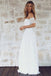 Off Shoulder Casual Cheap Ivory Lace Wedding Dresses Online, WDY0230
