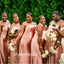 Mismatched Off-shoulder Sweetheart Elegant Simple Long Bridesmaid Dressess, BDS0275