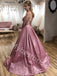 Sexy Square Sleeveless Simple A-line Prom Dresses,PDS0749
