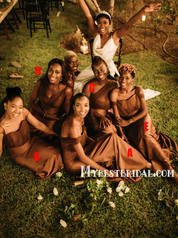 Mismatched Mermaid Popular Long Bridesmaid Dresses, BDS0075