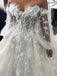 Elegant Sweetheart Off shoulder  A-line lace applique Wedding Dresses, WDY0280
