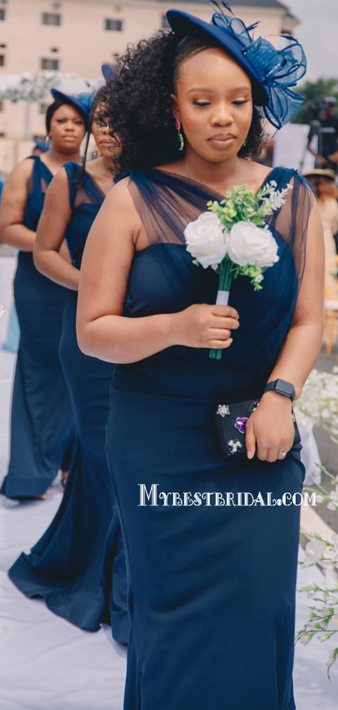 Newest V-neck Mermaid Long Cheap Bridesmaid Dresses, BDS0139