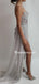 Pupular Spaghetti Straps Mermaid Simple Side Slit Prom Dresses PDS0316