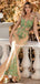 Fashion V-neck Mermaid Appliques Long Prom Dresses With Train, PDS0199