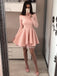 Off-the-Shoulder Long Sleeves Black Tulle Homecoming Dress,Short Prom Dresses,BDY0344